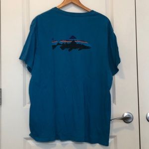 Patagonia Teal Graphic Short Sleeve Tee